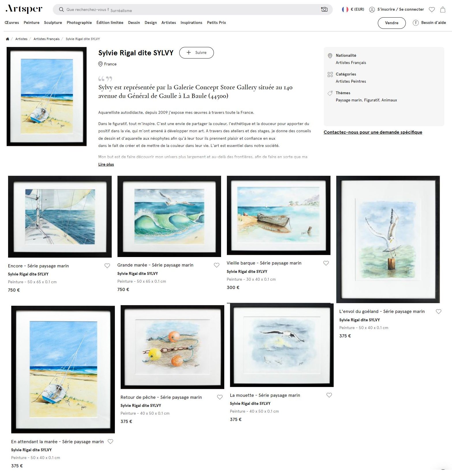 La galerie Artsper de Sylvy