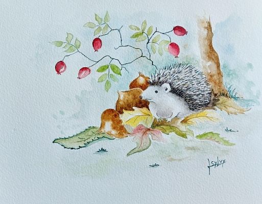 Hérisson chataignes